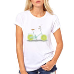 Funny Fruit bicycles print t-shirt