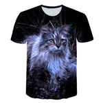 3D Print Animal Cute Cat Funny T Shirts