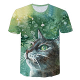 3D Print Animal Cute Cat Funny T Shirts