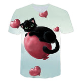 3D Print Animal Cute Cat Funny T Shirts