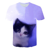 3D Print Animal Cute Cat Funny T Shirts