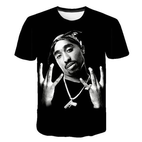 Tupac 3d Print Hip hop T shirts