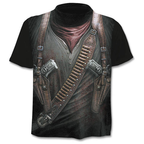 3D Gun Warrior Tshirt