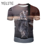 3d Cat Animal Casual T-shirt