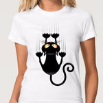 Women 3D cat Print Soft Women T-Shirt