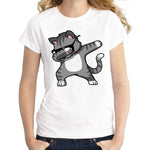 Women 3D cat Print Soft Women T-Shirt