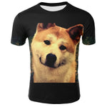 3D Dog Printing Men Tshirt