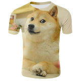 3D Dog Printing Men Tshirt