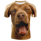 3D Dog Printing Men Tshirt