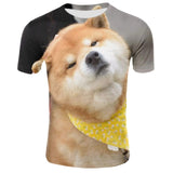 3D Dog Printing Men Tshirt